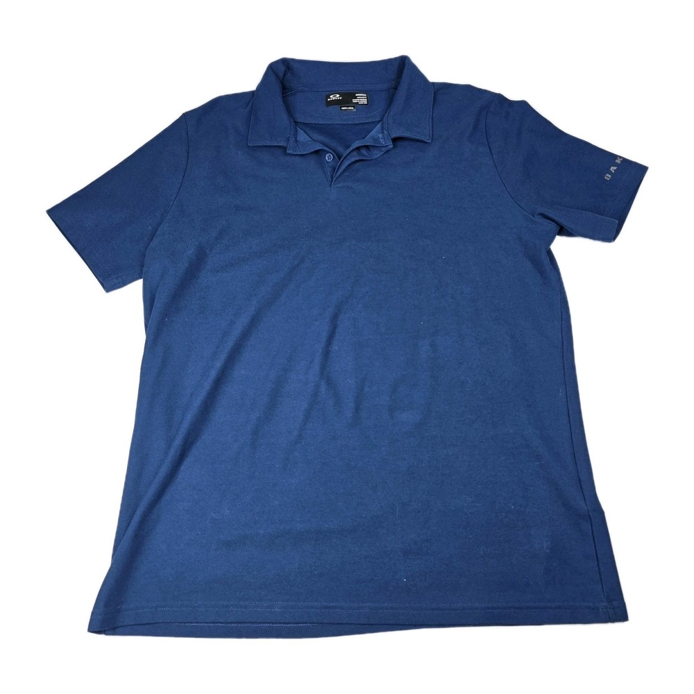 Oakley Hydrolix Regular‎ Golf Polo Shirt Men Size L Blue Short Sleeve Stretch